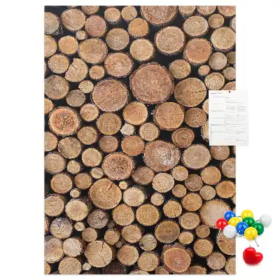 Korktafel Teile von Baumstammreihen