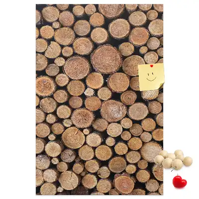 Korktafel Teile von Baumstammreihen