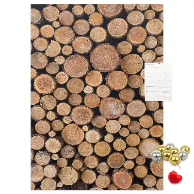 Korktafel Teile von Baumstammreihen