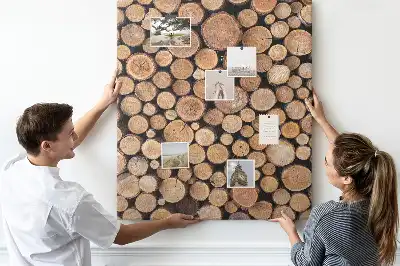 Korktafel Teile von Baumstammreihen