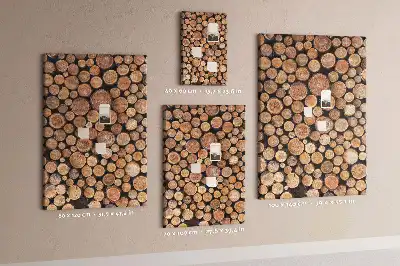 Korktafel Teile von Baumstammreihen