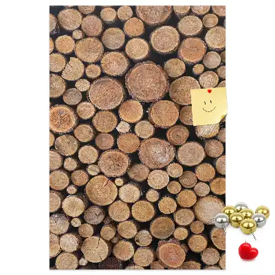 Korktafel Teile von Baumstammreihen