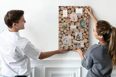 Korktafel Teile von Baumstammreihen