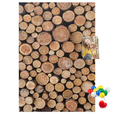 Korktafel Teile von Baumstammreihen