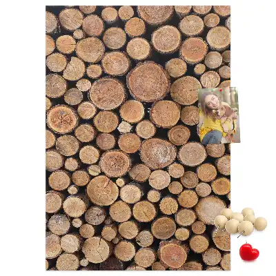 Korktafel Teile von Baumstammreihen