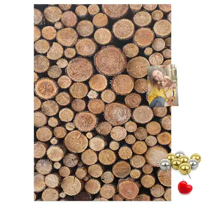 Korktafel Teile von Baumstammreihen