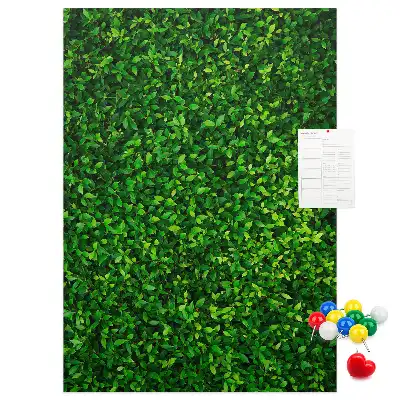Pinnwand mit Zaun im Laub Motiv