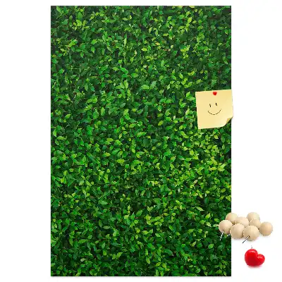 Pinnwand mit Zaun im Laub Motiv