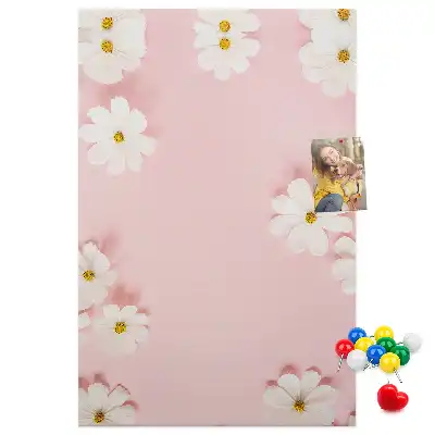 Kork-Pinnwand mit Wildblumen- und Gänseblümchen-Motiv
