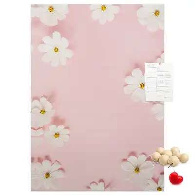 Kork-Pinnwand mit Wildblumen- und Gänseblümchen-Motiv