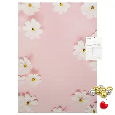 Kork-Pinnwand mit Wildblumen- und Gänseblümchen-Motiv