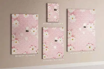 Kork-Pinnwand mit Wildblumen- und Gänseblümchen-Motiv