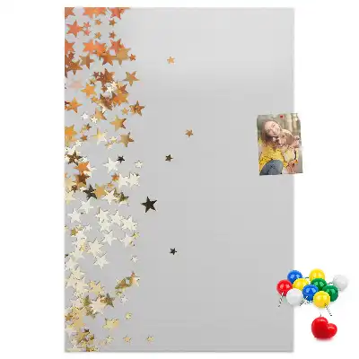Korktafel mit Sternen-Motiv