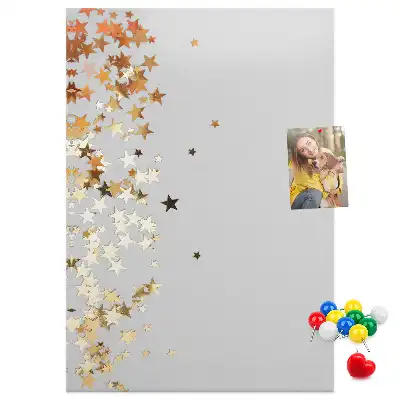 Korktafel mit Sternen-Motiv