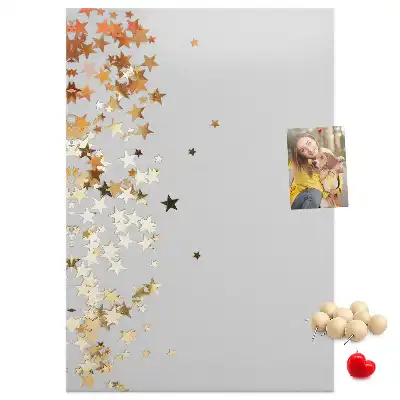 Korktafel mit Sternen-Motiv