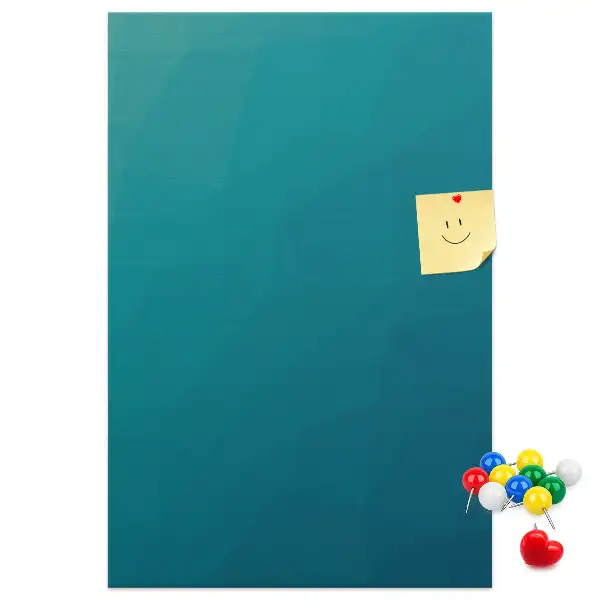 Korktafel mit geometrischer Abstraktion