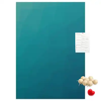 Korktafel mit geometrischer Abstraktion