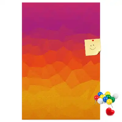 Pinnwand mit Farbverlauf der aufgehenden Sonne