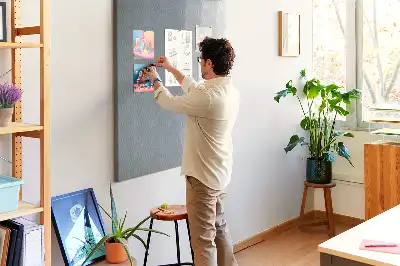 Pinnwand Kork Abstrakte graue Wellen