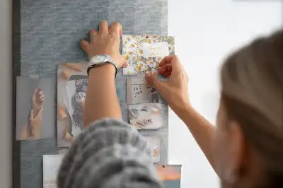 Pinnwand Kork Abstrakte graue Wellen