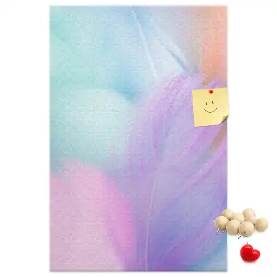 Korktafel Pastellfarbene Federn