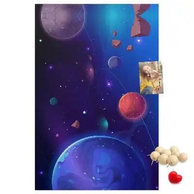 Pinnwand Kork Weltraumkunst