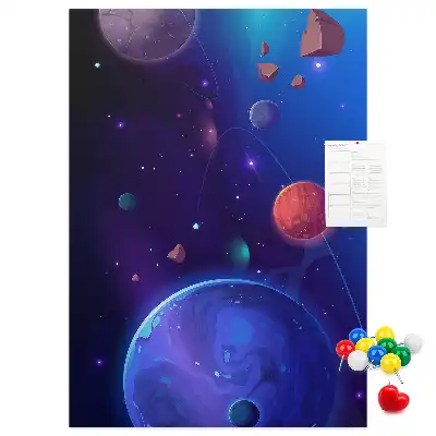Pinnwand Kork Weltraumkunst