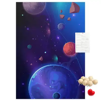 Pinnwand Kork Weltraumkunst