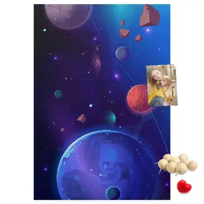 Pinnwand Kork Weltraumkunst