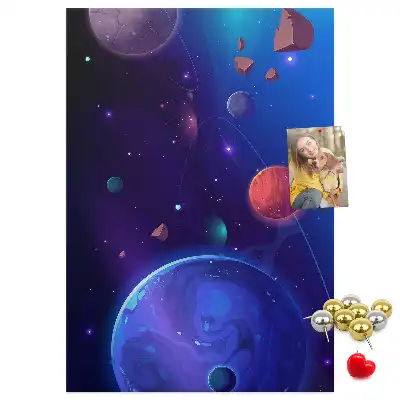 Pinnwand Kork Weltraumkunst