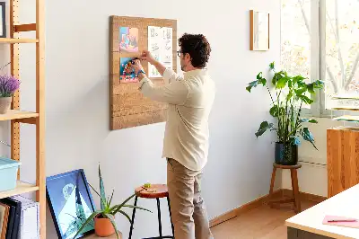 Korktafel mit Holzpaneelen