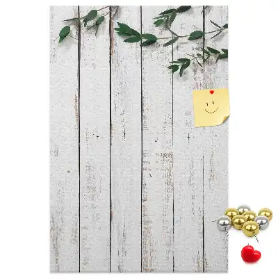Pinnwand mit Kork und Holzpaneelen