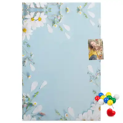 Korktafel Blumen am Ufer