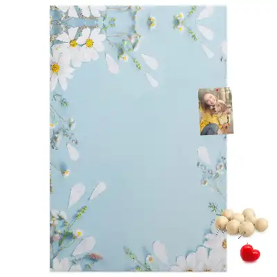 Korktafel Blumen am Ufer
