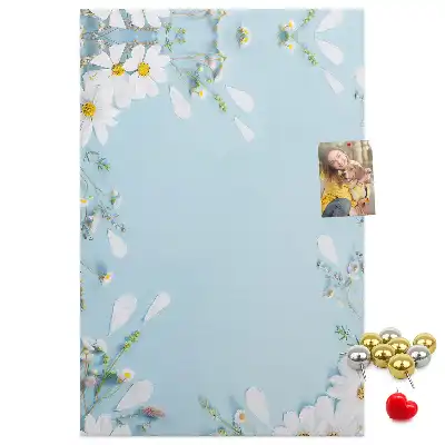 Korktafel Blumen am Ufer