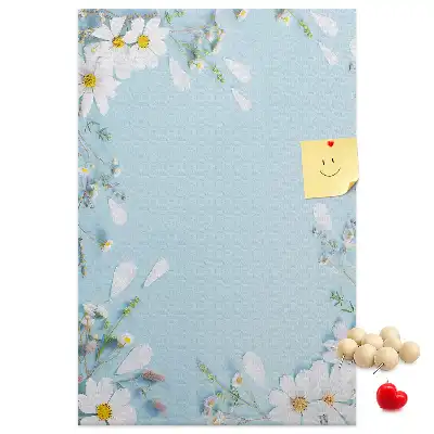Korktafel Blumen am Ufer