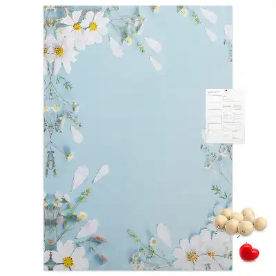 Korktafel Blumen am Ufer