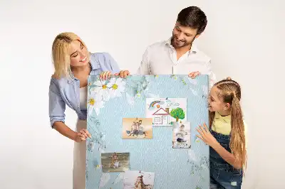Korktafel Blumen am Ufer