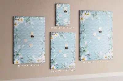 Korktafel Blumen am Ufer