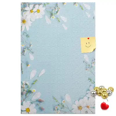 Korktafel Blumen am Ufer