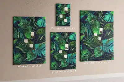 Korktafel mit Motiv exotische Blätter