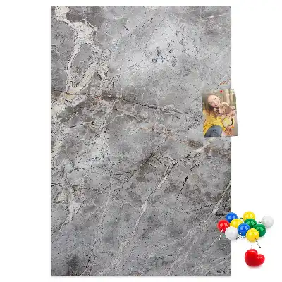 Kork-Pinnwand in tiefdunkler Marmoroptik