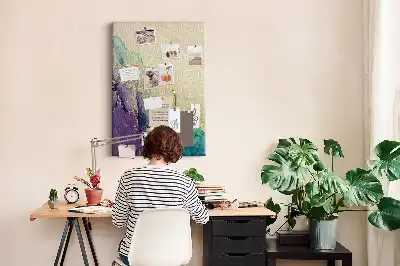 Korktafel in glänzender Marmor-Optik mit Glitzereffekt