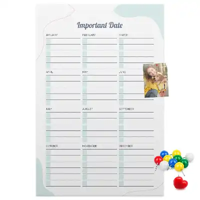Korktafel Wichtige Termine
