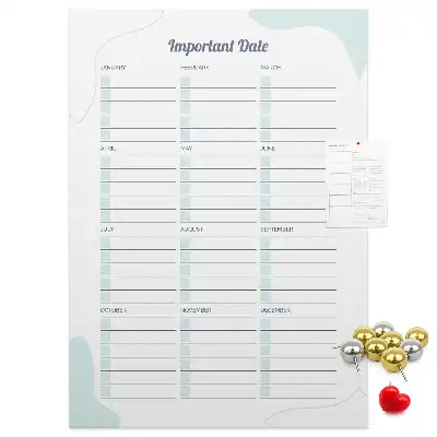 Korktafel Wichtige Termine