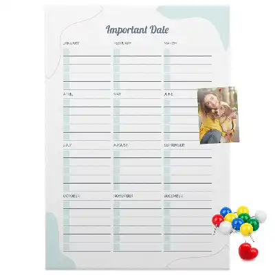 Korktafel Wichtige Termine