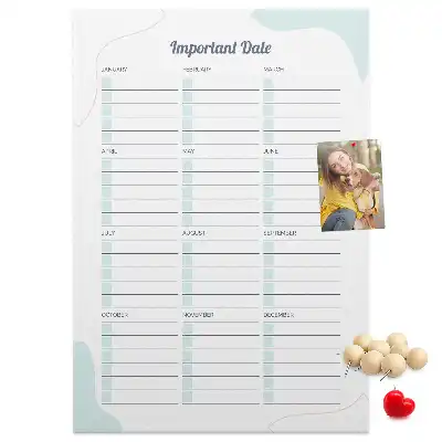 Korktafel Wichtige Termine