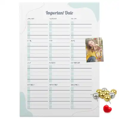 Korktafel Wichtige Termine