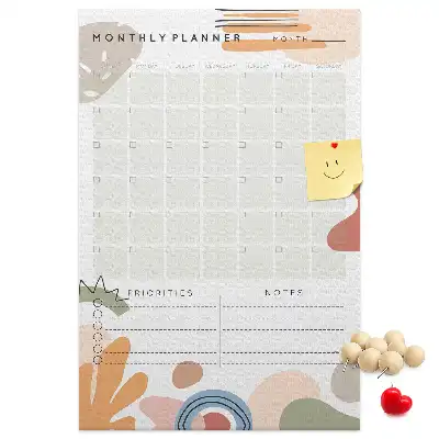 Korktafel Monatsplan