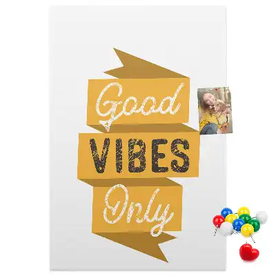 Kork-Pinnwand mit Motivationsspruch